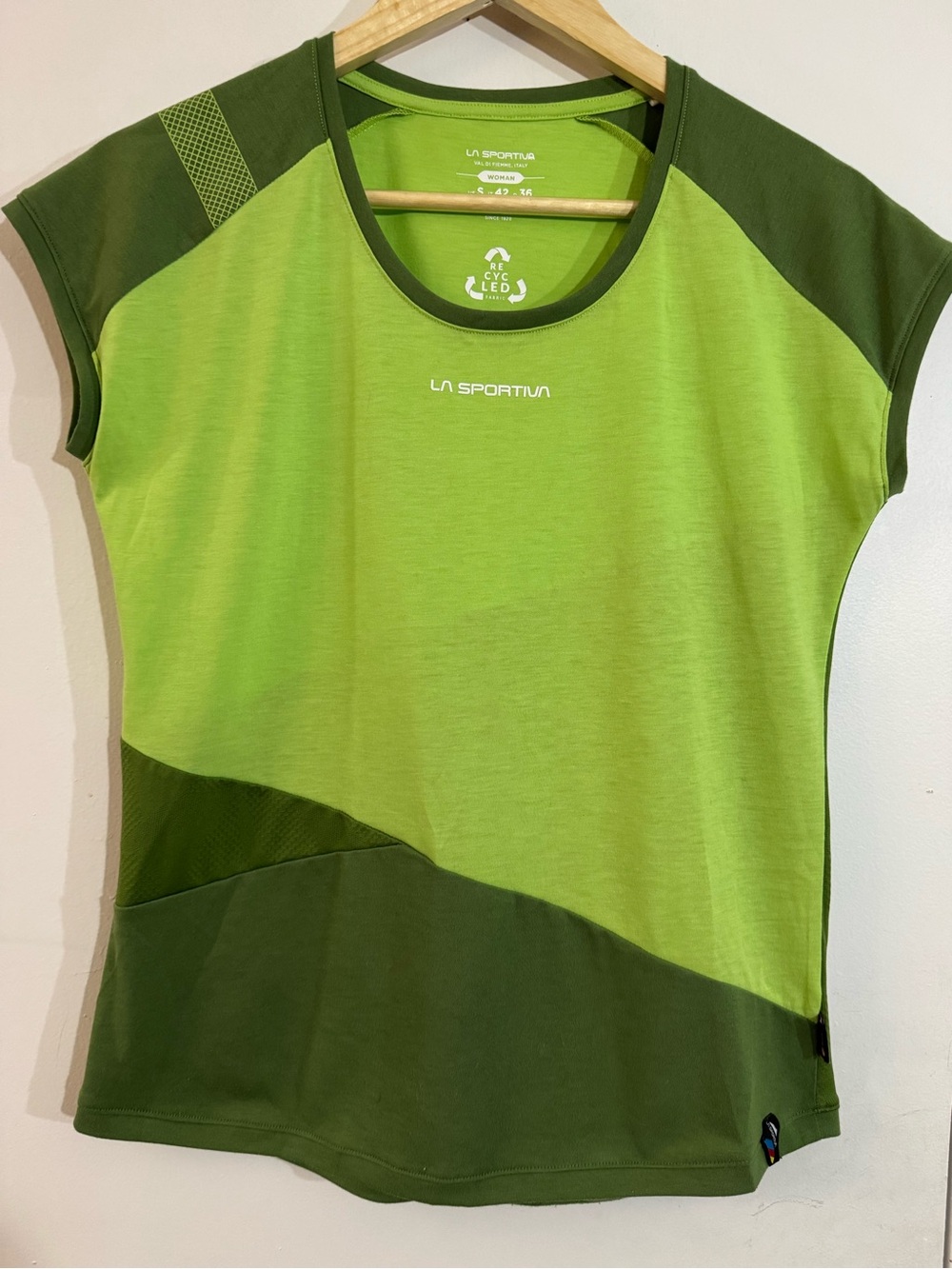La Sportiva Women's Lime and Olive Green Short Sleeve Performance Tee
